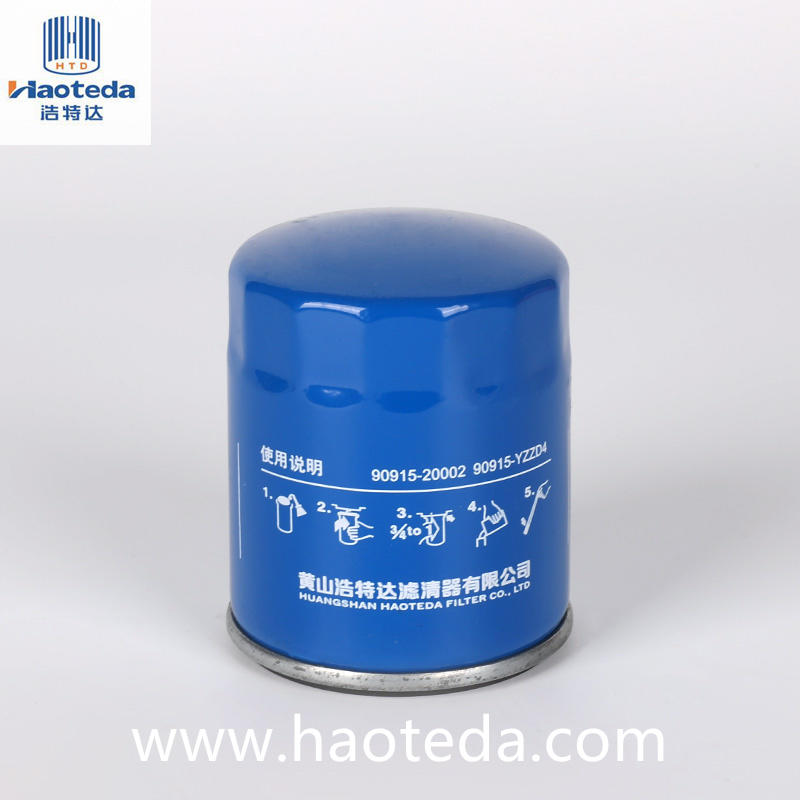 Filtro de aceite sintético de la estructura interna rugosa de los filtros de aceite IS09001 90915-YZZD4/90915-20002